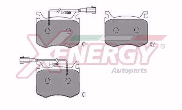 AP XENERGY Kit pastiglie freno, Freno a disco