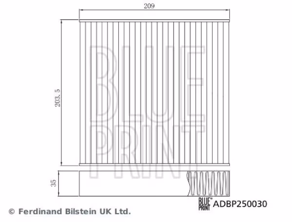 BLUE PRINT Filtro, Aria abitacolo