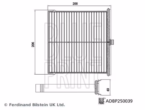 BLUE PRINT Filtro, Aria abitacolo