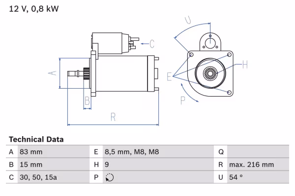 BOSCH Motorino d\'avviamento
