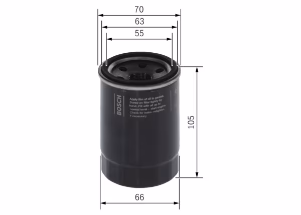 BOSCH Filtro olio