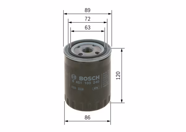 BOSCH Filtro olio