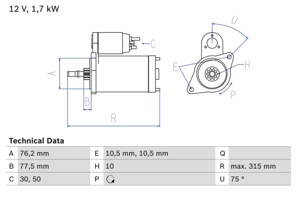 BOSCH Motorino d\'avviamento