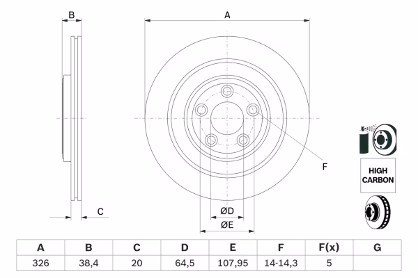 BOSCH Disco freno