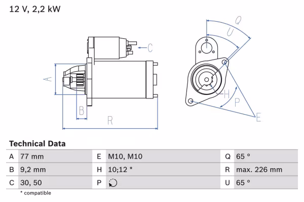 BOSCH Motorino d\'avviamento
