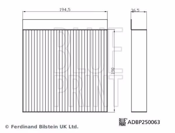 BLUE PRINT Filtro, Aria abitacolo