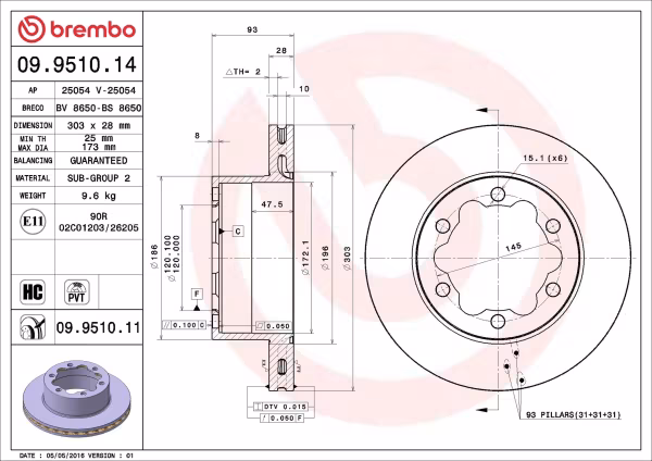 BREMBO Disco freno