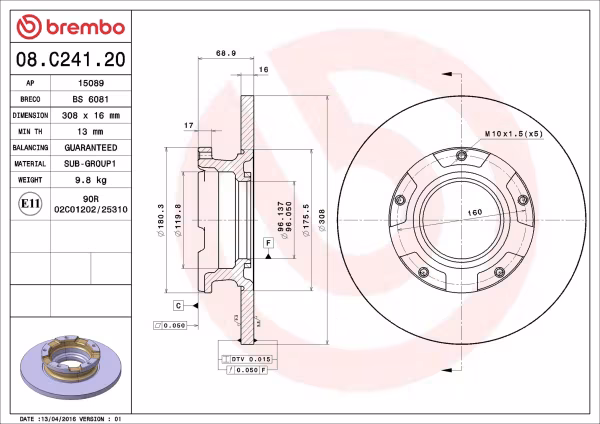 BREMBO Disco freno