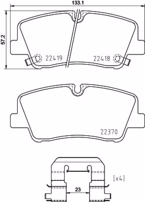 BREMBO Kit pastiglie freno, Freno a disco