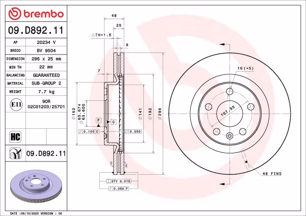 BREMBO Disco freno