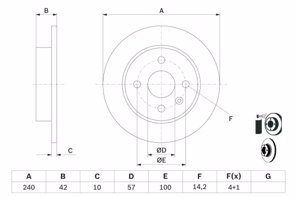 BOSCH Disco freno