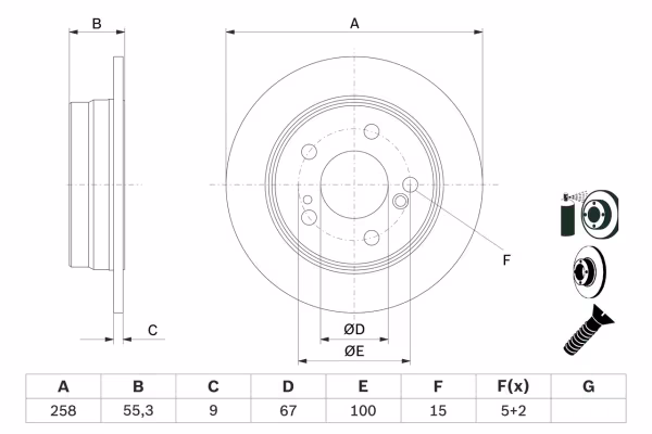 BOSCH Disco freno