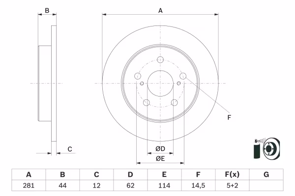 BOSCH Disco freno