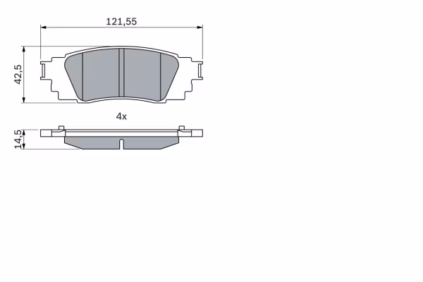 BOSCH Kit pastiglie freno, Freno a disco