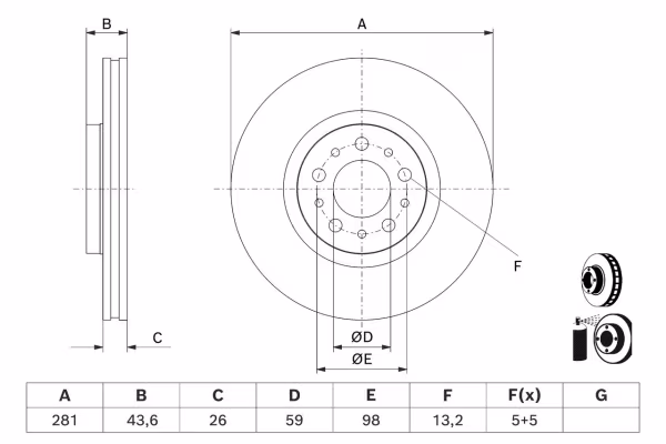 BOSCH Disco freno