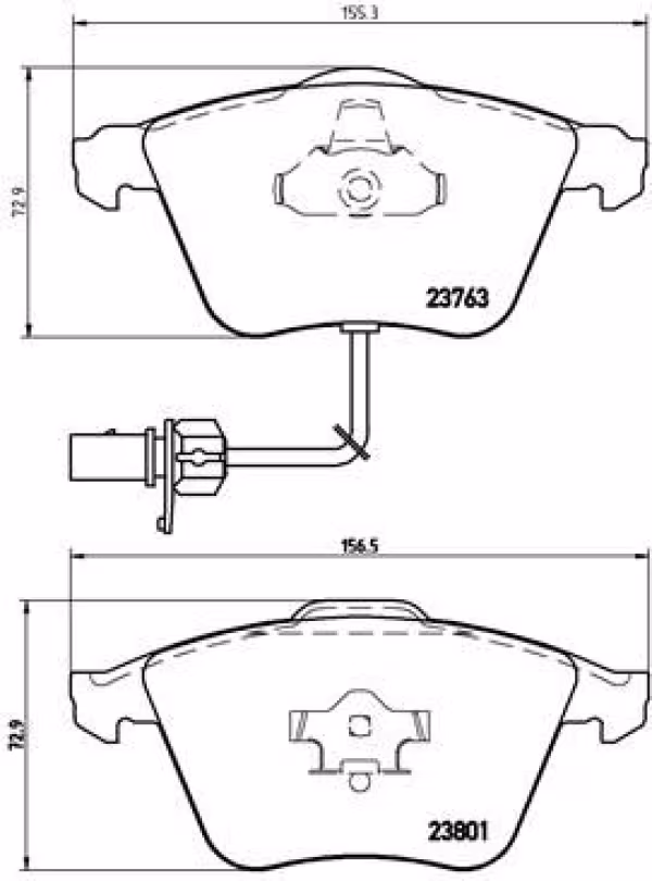 BREMBO Kit pastiglie freno, Freno a disco