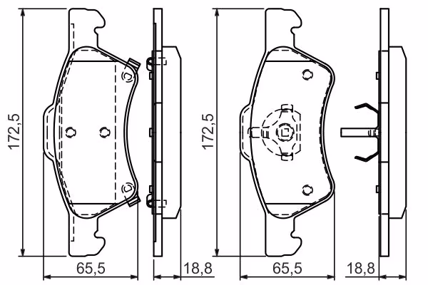 BOSCH Kit pastiglie freno, Freno a disco
