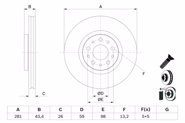 BOSCH Disco freno