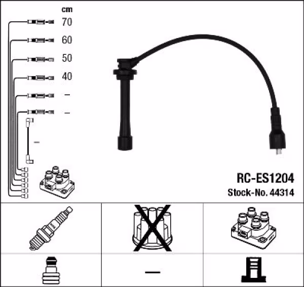 NGK Kit cavi accensione