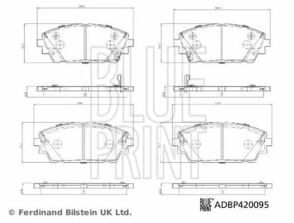 BLUE PRINT Kit pastiglie freno, Freno a disco