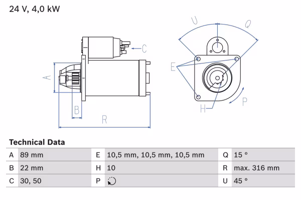BOSCH Motorino d\'avviamento