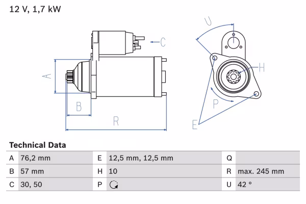 BOSCH Motorino d\'avviamento