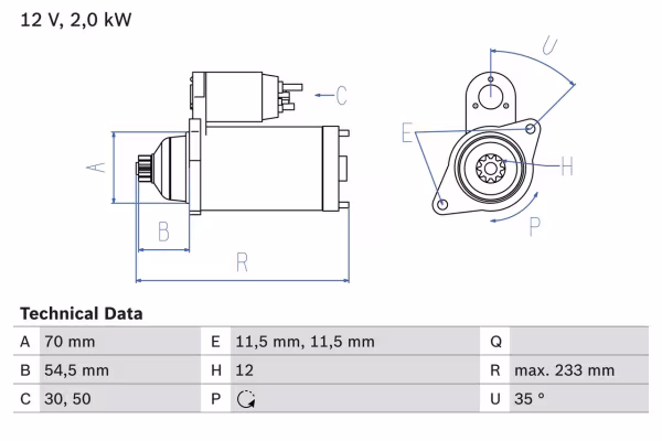 BOSCH Motorino d\'avviamento