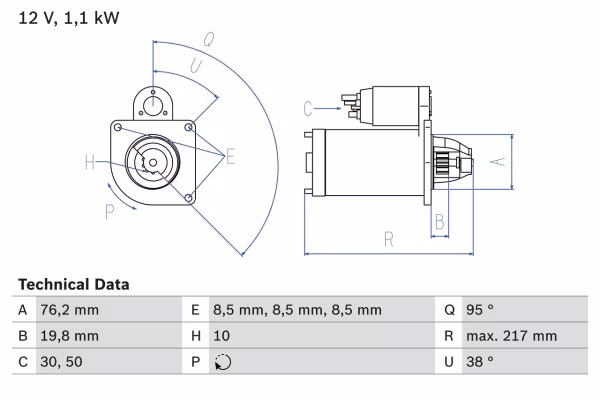 BOSCH Motorino d\'avviamento