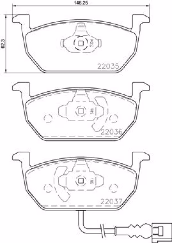 BREMBO Kit pastiglie freno, Freno a disco