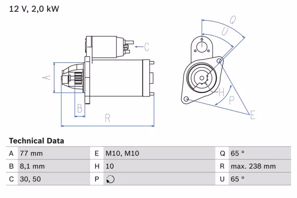 BOSCH Motorino d\'avviamento