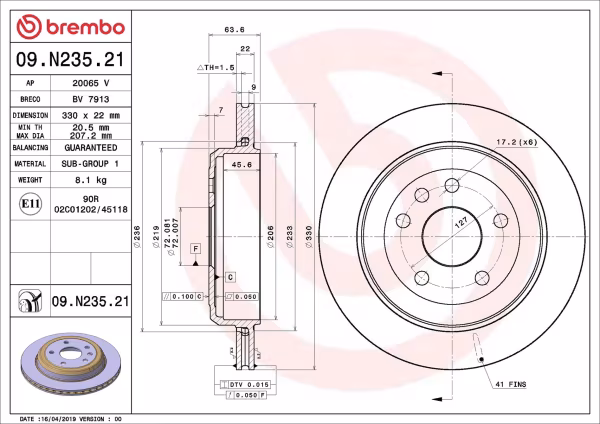 BREMBO Disco freno