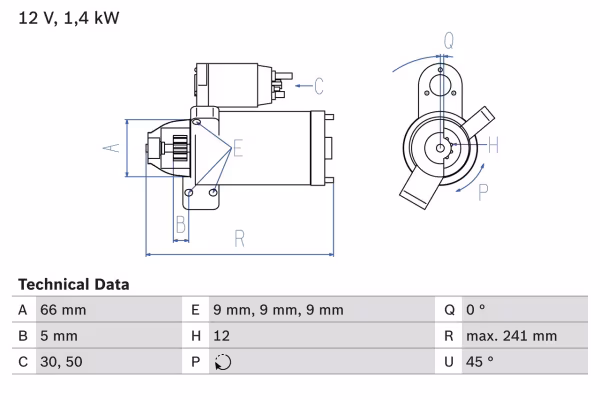 BOSCH Motorino d\'avviamento