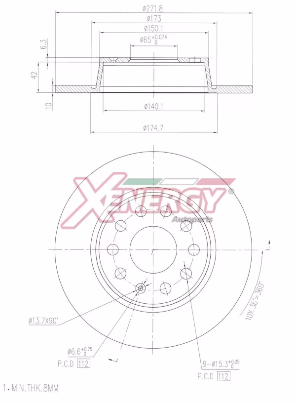 AP XENERGY Disco freno