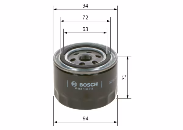 BOSCH Filtro olio