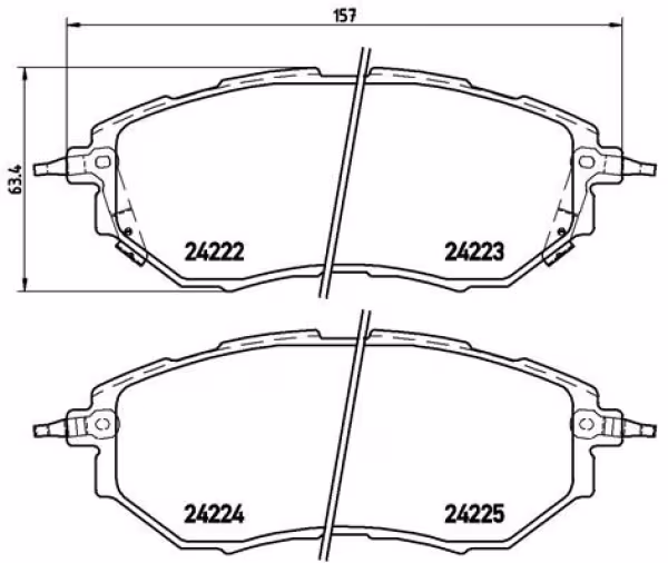 BREMBO Kit pastiglie freno, Freno a disco