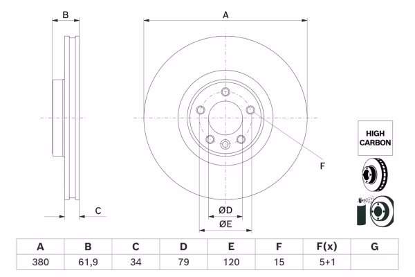 BOSCH Disco freno