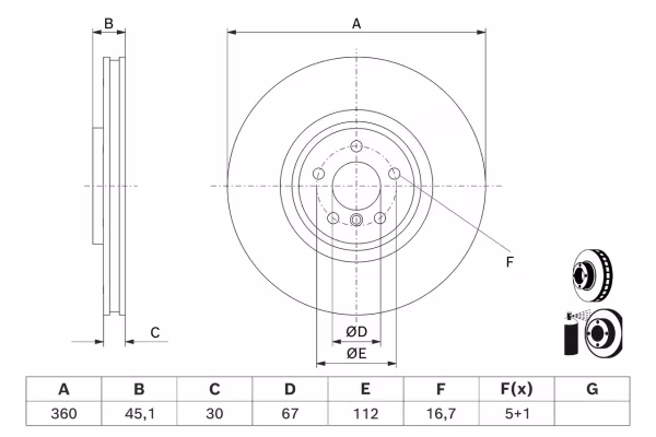 BOSCH Disco freno