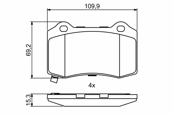 BOSCH Kit pastiglie freno, Freno a disco