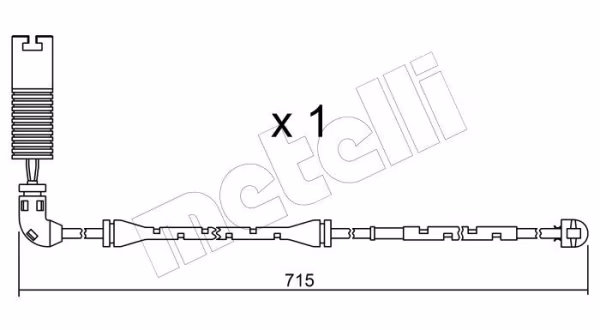 METELLI Contatto segnalazione, Usura past. freno/mat. d\'attrito