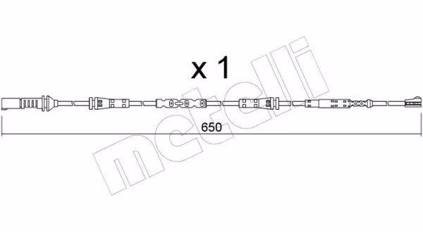 METELLI Contatto segnalazione, Usura past. freno/mat. d\'attrito