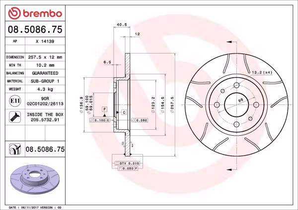 BREMBO Disco freno