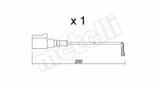 METELLI Contatto segnalazione, Usura past. freno/mat. d\'attrito