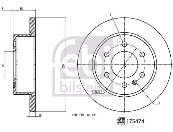 FEBI BILSTEIN Disco freno