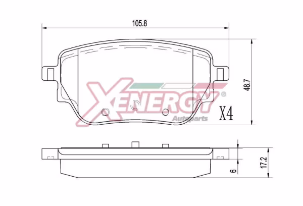 AP XENERGY Kit pastiglie freno, Freno a disco