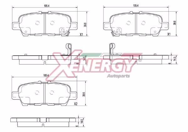 AP XENERGY Kit pastiglie freno, Freno a disco