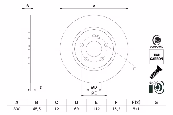 BOSCH Disco freno