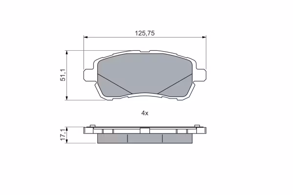 BOSCH Kit pastiglie freno, Freno a disco
