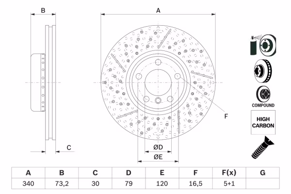 BOSCH Disco freno