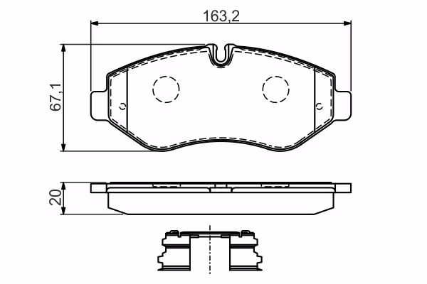 BOSCH Kit pastiglie freno, Freno a disco