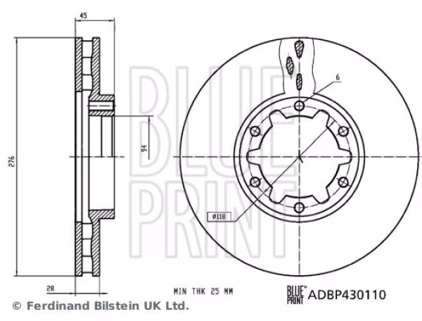 BLUE PRINT Disco freno